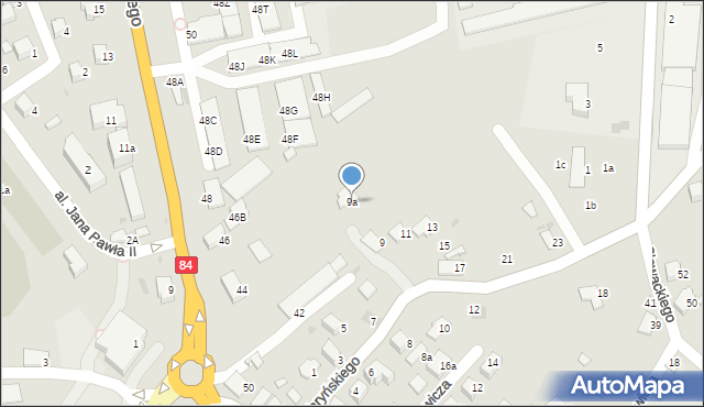 Lesko, Waryńskiego Ludwika, 9a, mapa Lesko