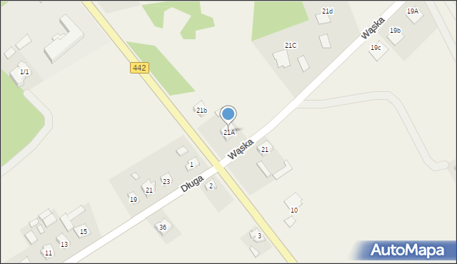 Leszczyca, Wąska, 21A, mapa Leszczyca