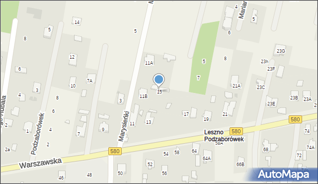 Leszno, Warszawska, 15, mapa Leszno