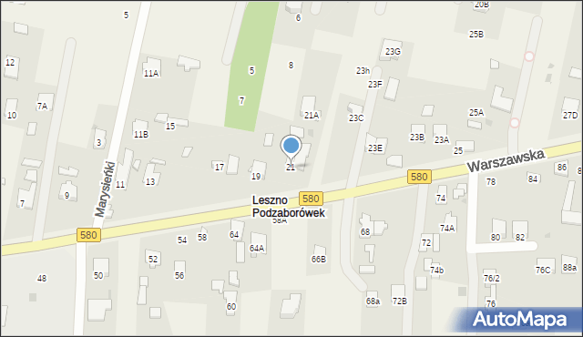 Leszno, Warszawska, 21, mapa Leszno