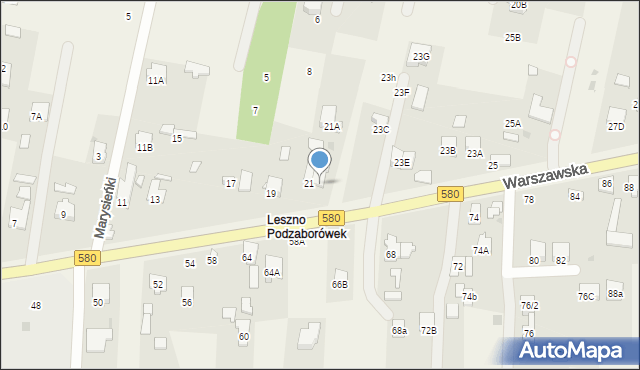 Leszno, Warszawska, 23, mapa Leszno