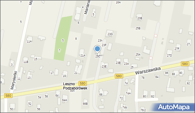 Leszno, Warszawska, 23C, mapa Leszno