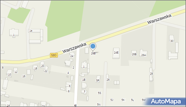 Leszno, Warszawska, 24B, mapa Leszno