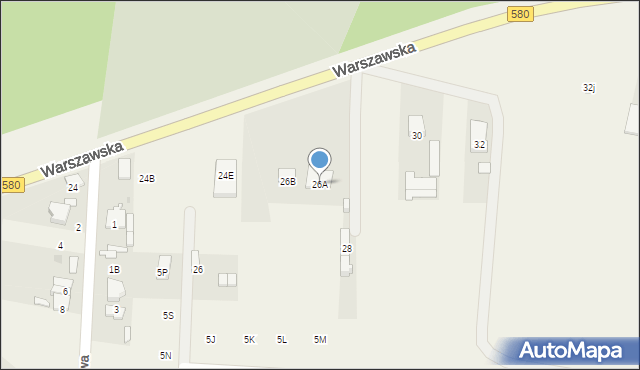 Leszno, Warszawska, 26A, mapa Leszno