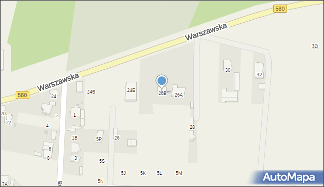 Leszno, Warszawska, 26B, mapa Leszno