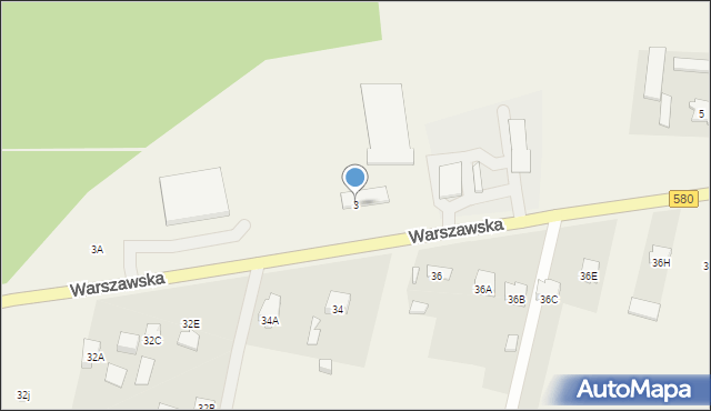 Leszno, Warszawska, 3, mapa Leszno