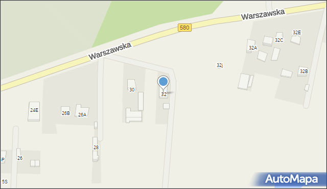 Leszno, Warszawska, 32, mapa Leszno