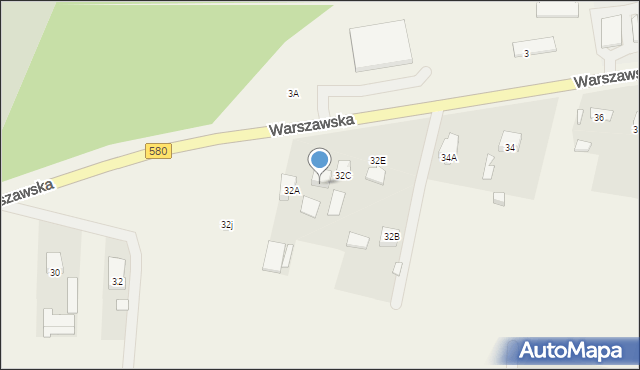 Leszno, Warszawska, 32B, mapa Leszno