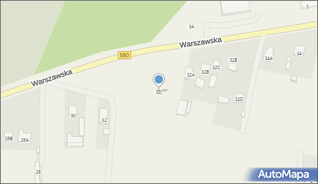 Leszno, Warszawska, 32j, mapa Leszno