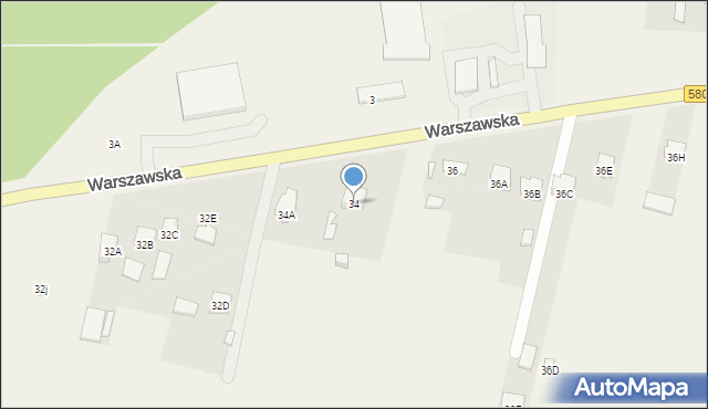 Leszno, Warszawska, 34, mapa Leszno