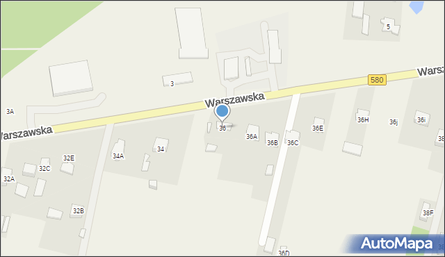 Leszno, Warszawska, 36, mapa Leszno