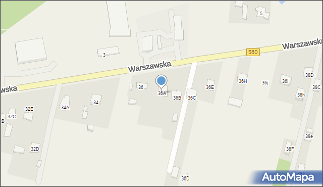 Leszno, Warszawska, 36A, mapa Leszno