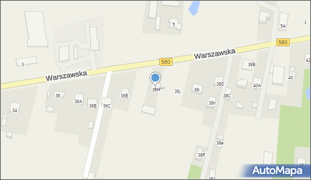 Leszno, Warszawska, 36H, mapa Leszno