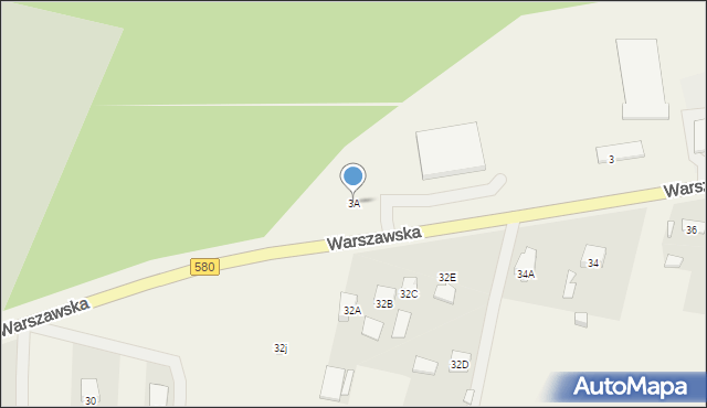 Leszno, Warszawska, 3A, mapa Leszno