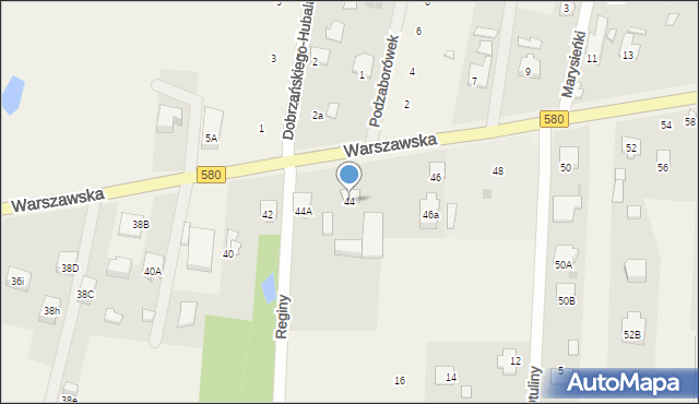 Leszno, Warszawska, 44, mapa Leszno