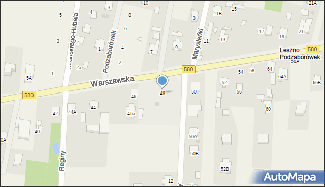 Leszno, Warszawska, 48, mapa Leszno