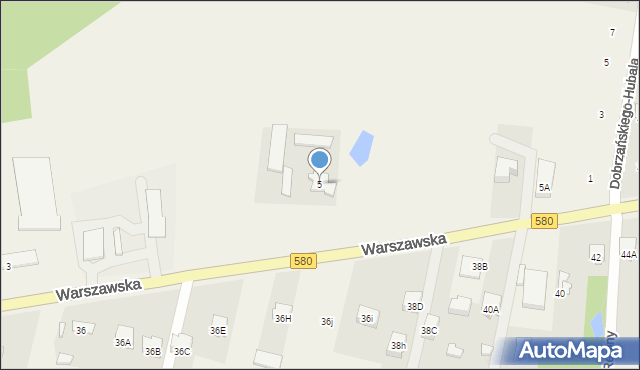 Leszno, Warszawska, 5, mapa Leszno