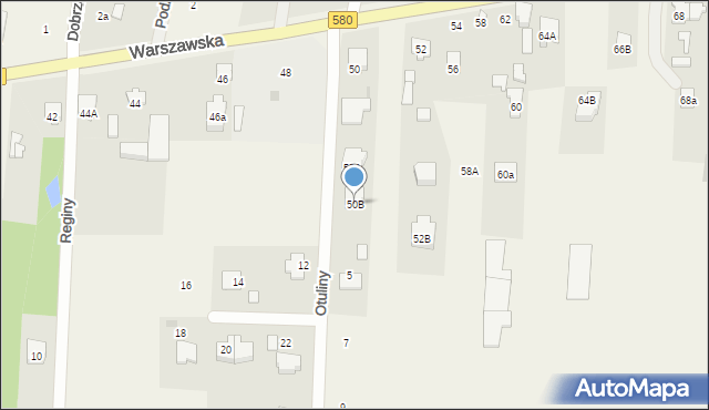 Leszno, Warszawska, 50B, mapa Leszno