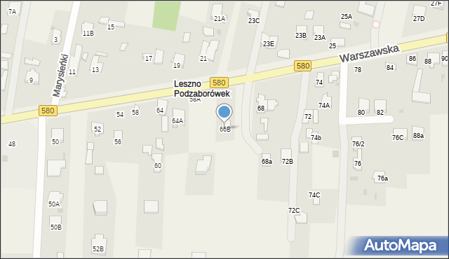 Leszno, Warszawska, 66B, mapa Leszno