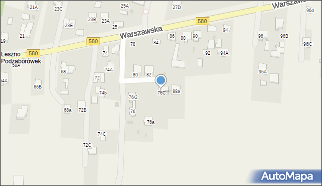 Leszno, Warszawska, 76C, mapa Leszno