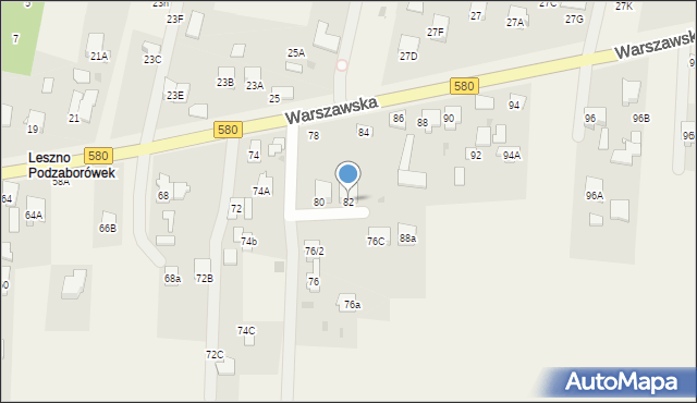 Leszno, Warszawska, 82, mapa Leszno