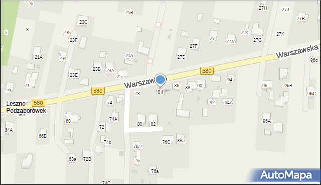 Leszno, Warszawska, 84, mapa Leszno