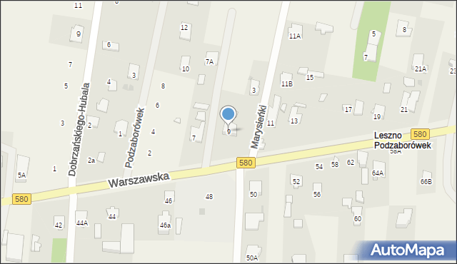 Leszno, Warszawska, 9, mapa Leszno