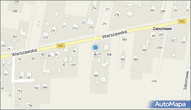 Leszno, Warszawska, 96, mapa Leszno