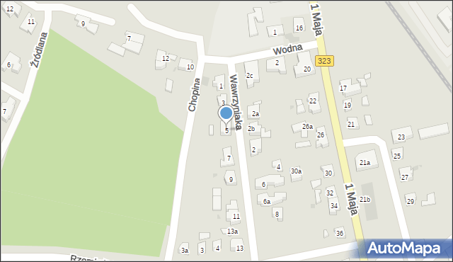 Leszno, Wawrzyniaka Piotra, ks., 5, mapa Leszno