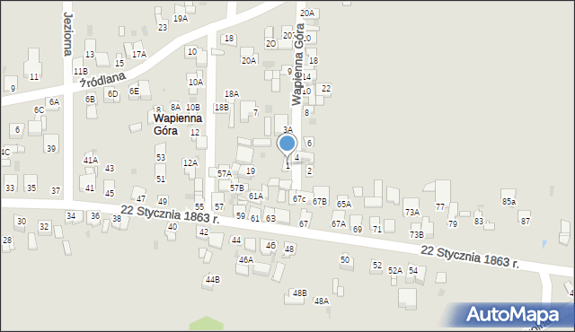 Lipno, Wapienna Góra, 1, mapa Lipno