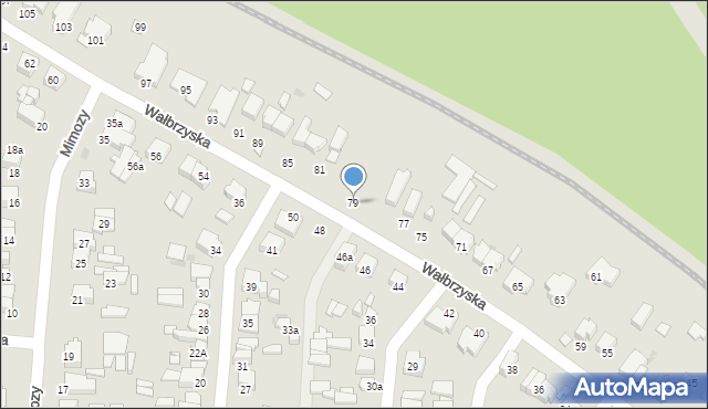 Łódź, Wałbrzyska, 79, mapa Łodzi