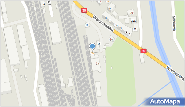 Lubań, Warszawska, 1b, mapa Lubań
