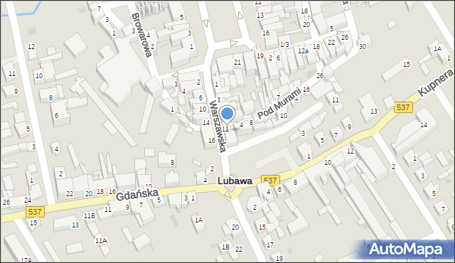 Lubawa, Warszawska, 13, mapa Lubawa