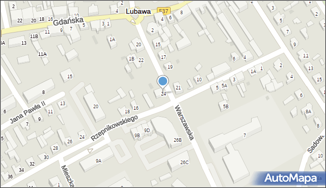 Lubawa, Warszawska, 24, mapa Lubawa