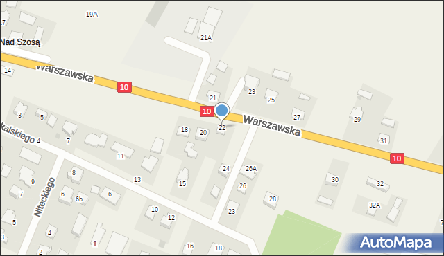 Lubicz Górny, Warszawska, 22, mapa Lubicz Górny