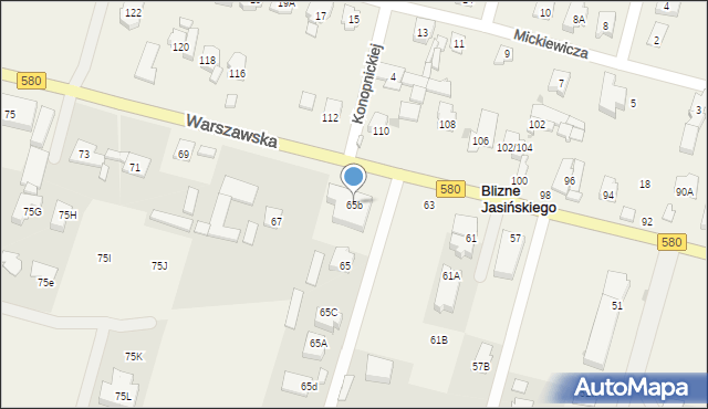 Lubiczów, Warszawska, 65b, mapa Lubiczów