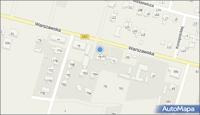 Lubiczów, Warszawska, 73, mapa Lubiczów