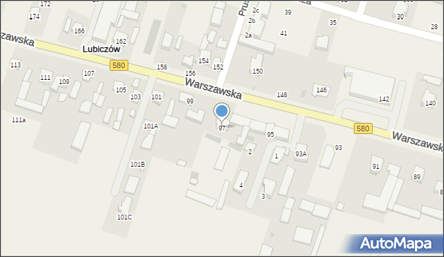 Lubiczów, Warszawska, 97, mapa Lubiczów