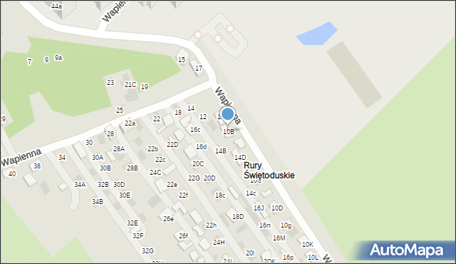 Lublin, Wapienna, 10B, mapa Lublina