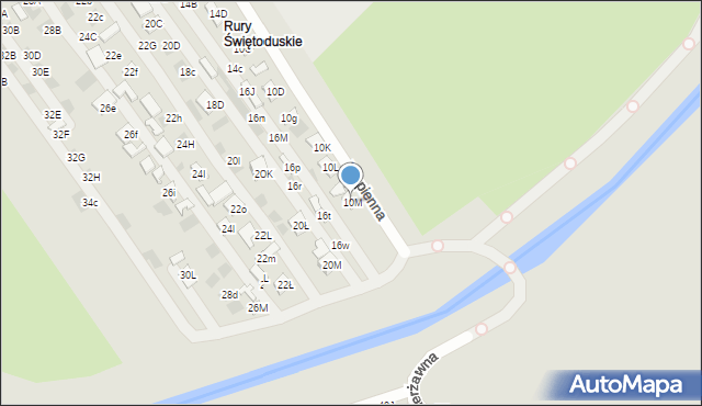 Lublin, Wapienna, 10M, mapa Lublina