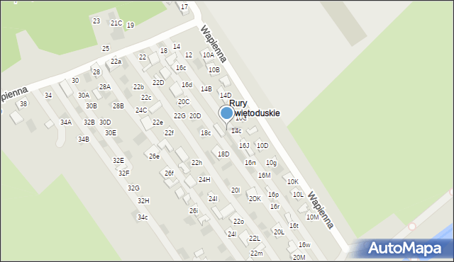 Lublin, Wapienna, 16h, mapa Lublina