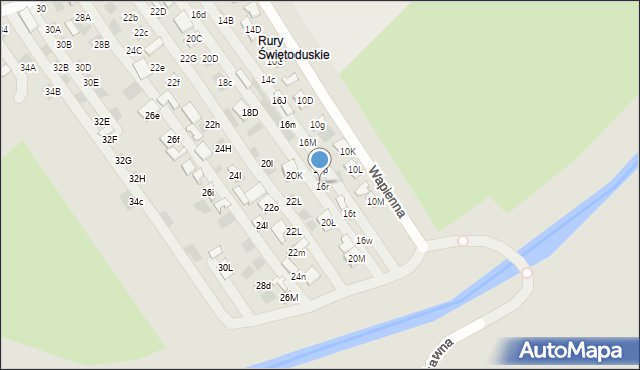 Lublin, Wapienna, 18J, mapa Lublina