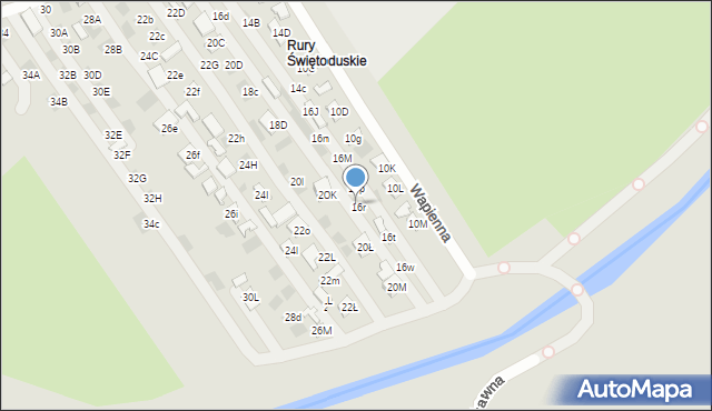 Lublin, Wapienna, 18J, mapa Lublina