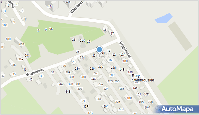 Lublin, Wapienna, 20, mapa Lublina