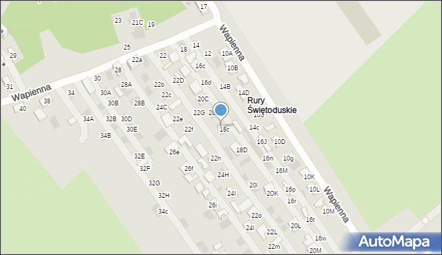 Lublin, Wapienna, 20E, mapa Lublina