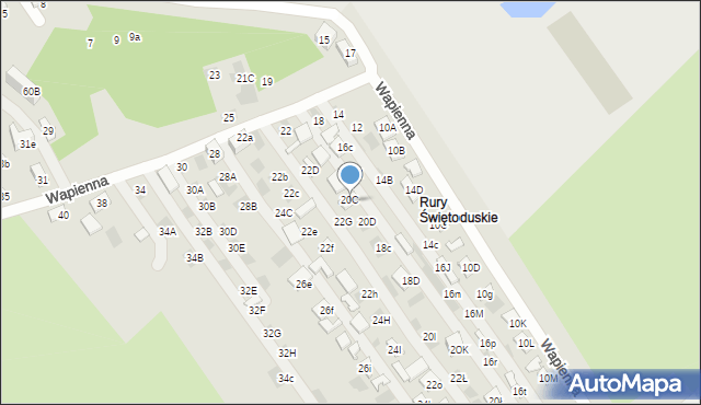 Lublin, Wapienna, 20F, mapa Lublina