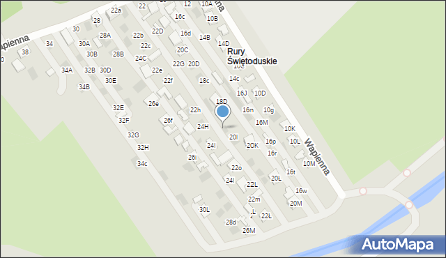 Lublin, Wapienna, 22J, mapa Lublina