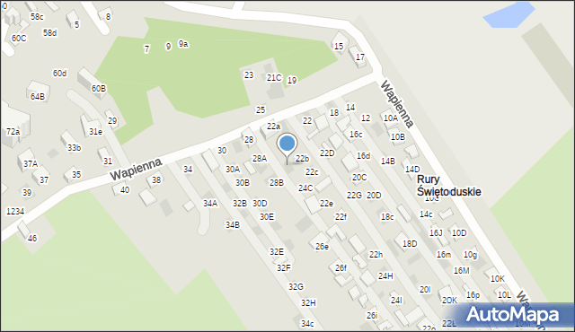 Lublin, Wapienna, 26B, mapa Lublina