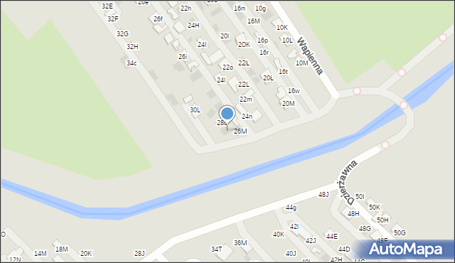 Lublin, Wapienna, 28E, mapa Lublina