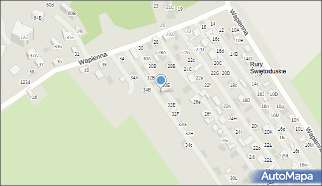 Lublin, Wapienna, 32D, mapa Lublina